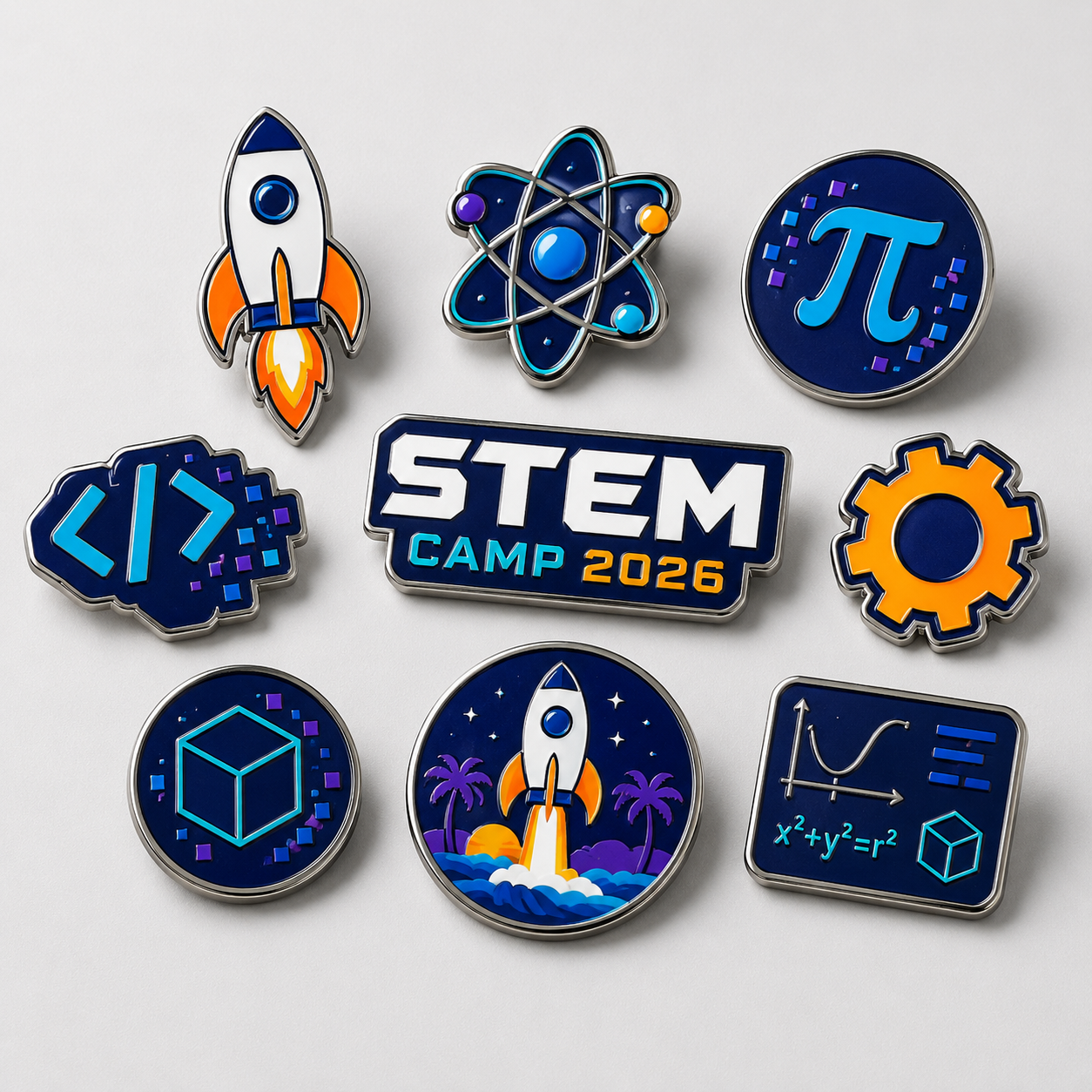 Значки STEM Camp 2026